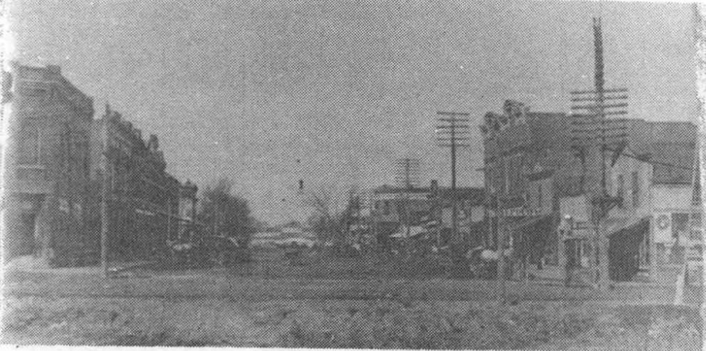 Hooper’s Main Street in approximately 1905–1920, a later contextual photograph rather than a view of the 1897 conditions.