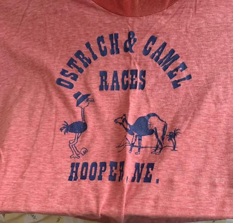 Souvenir shirt from the Hooper camel and ostrich races