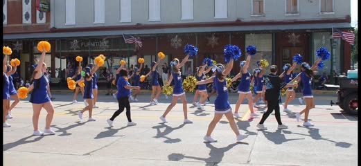 Cheerleaders in a Hooper parade, shared by Jori Lynn Arceneaux