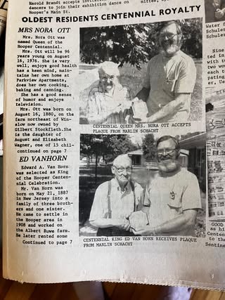 Historic newspaper clipping — details requested, shared by Sally Oberg