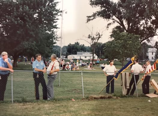 Historic group photograph of Hooper American Legion members