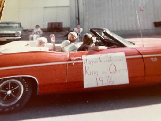 1976 King and Queen parade car, shared by Sally Oberg