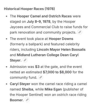 Historic Hooper races article, shared by Lance Braun